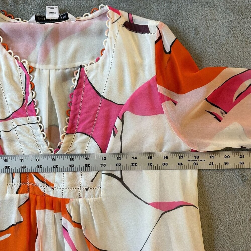 Diane Von Furstenberg Camden Silk Blouse Top Shirt Size 4 XS/S - Picture 4 of 11